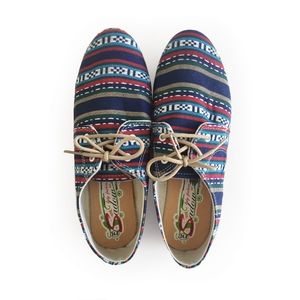 Blanket Stripe Lace Up Shoes